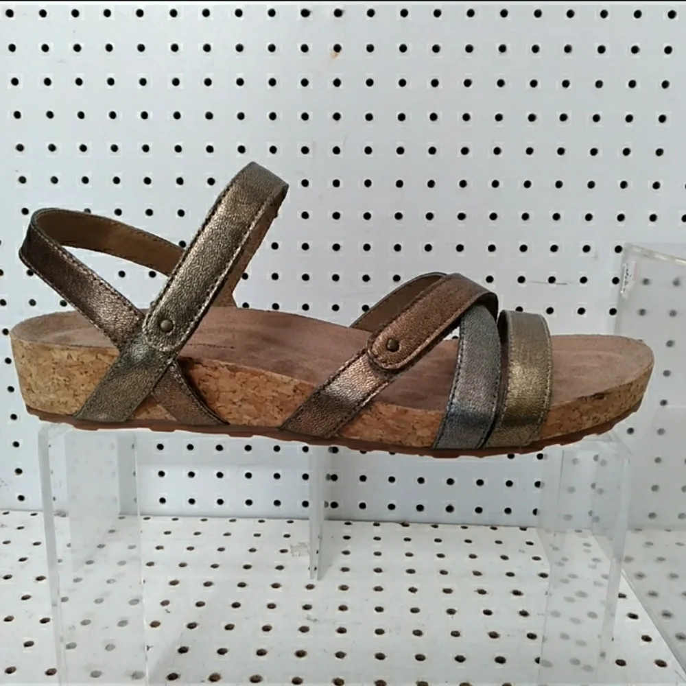 Ros Hommerson | Multi Leather Sandals | Women's Cork-wrapped Flat Wedge Strappy